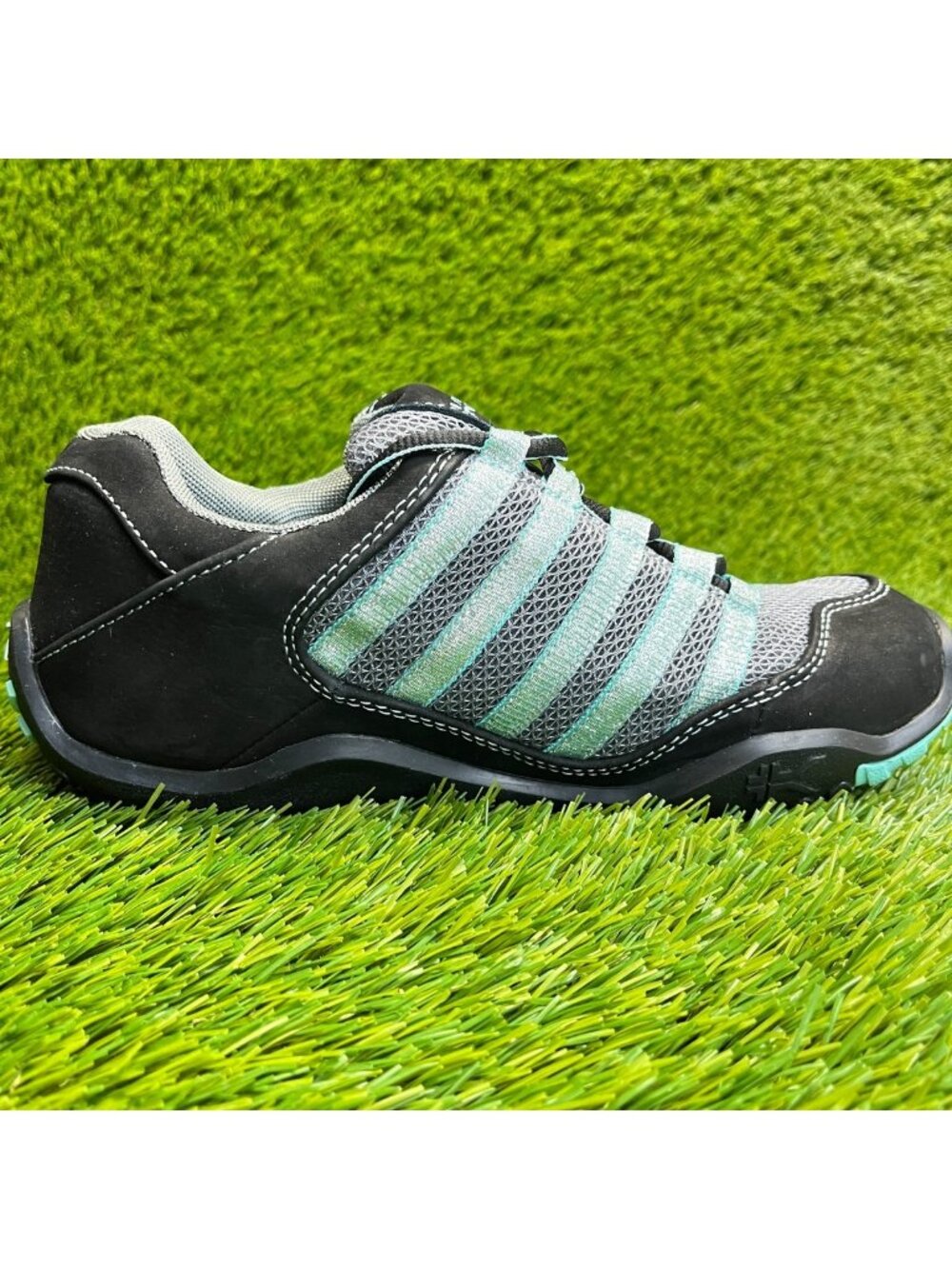 Kuru Chicane Womens Size 7 Black Gray Blue Athletic Trail Running Shoes Sneakers